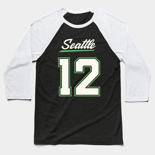 12th Man Seattle Baseball T-Shirt by johnnystackart